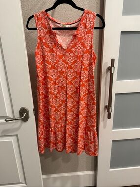 Sleeveless dress TWO pack - BODEN brand dresses orange cream, cream and navy,8L